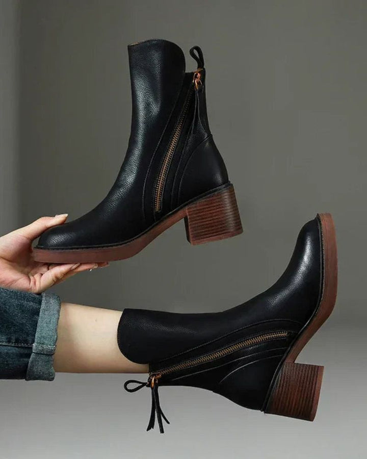 Valorine™ | Botte en cuir noir