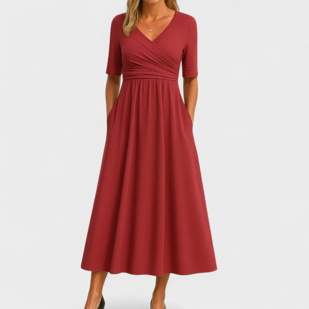 Eliza | Elegant Wrap Midi Dress