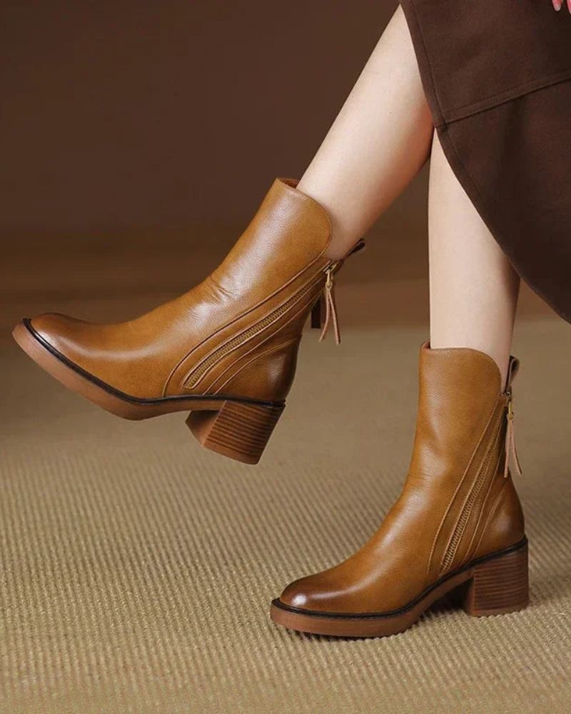 Valorine™ | Botte en cuir noir