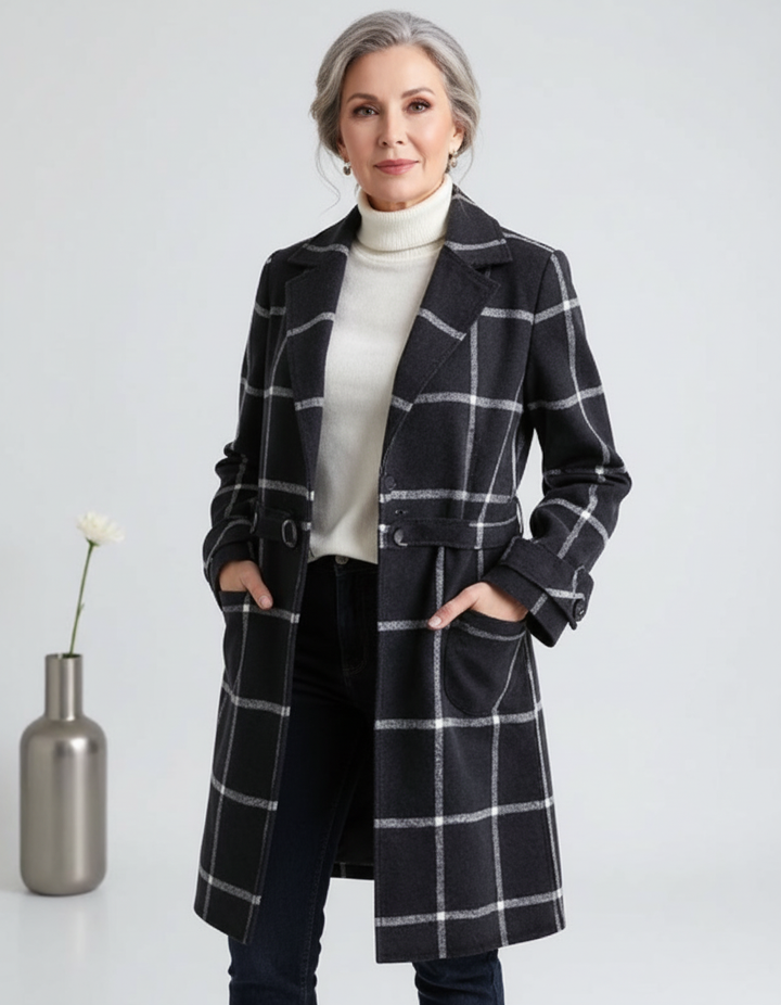 Cappotto Donna Retro a Quadri