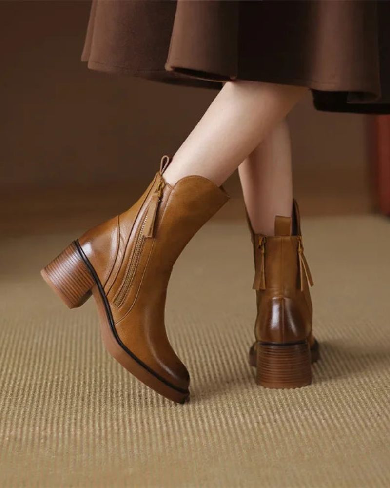 Valorine™ | Botte en cuir noir