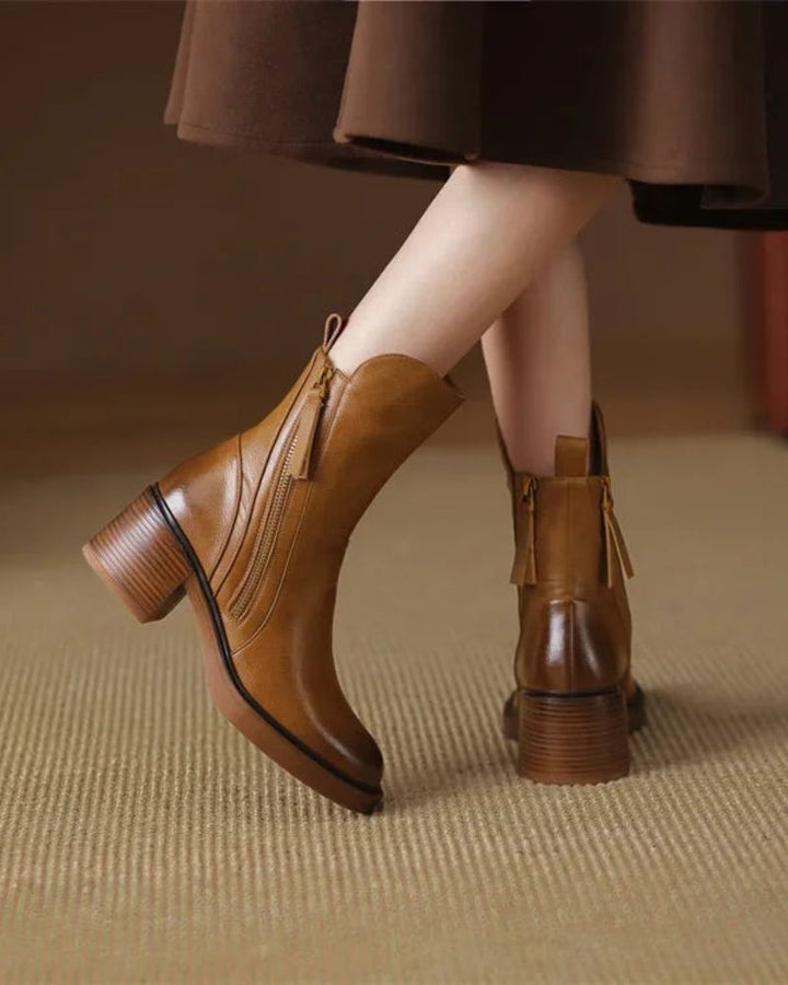 Valorine™ | Botte en cuir noir