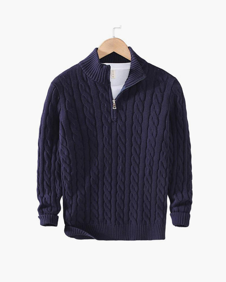 Roma Classico™ | Maglione a trecce con zip