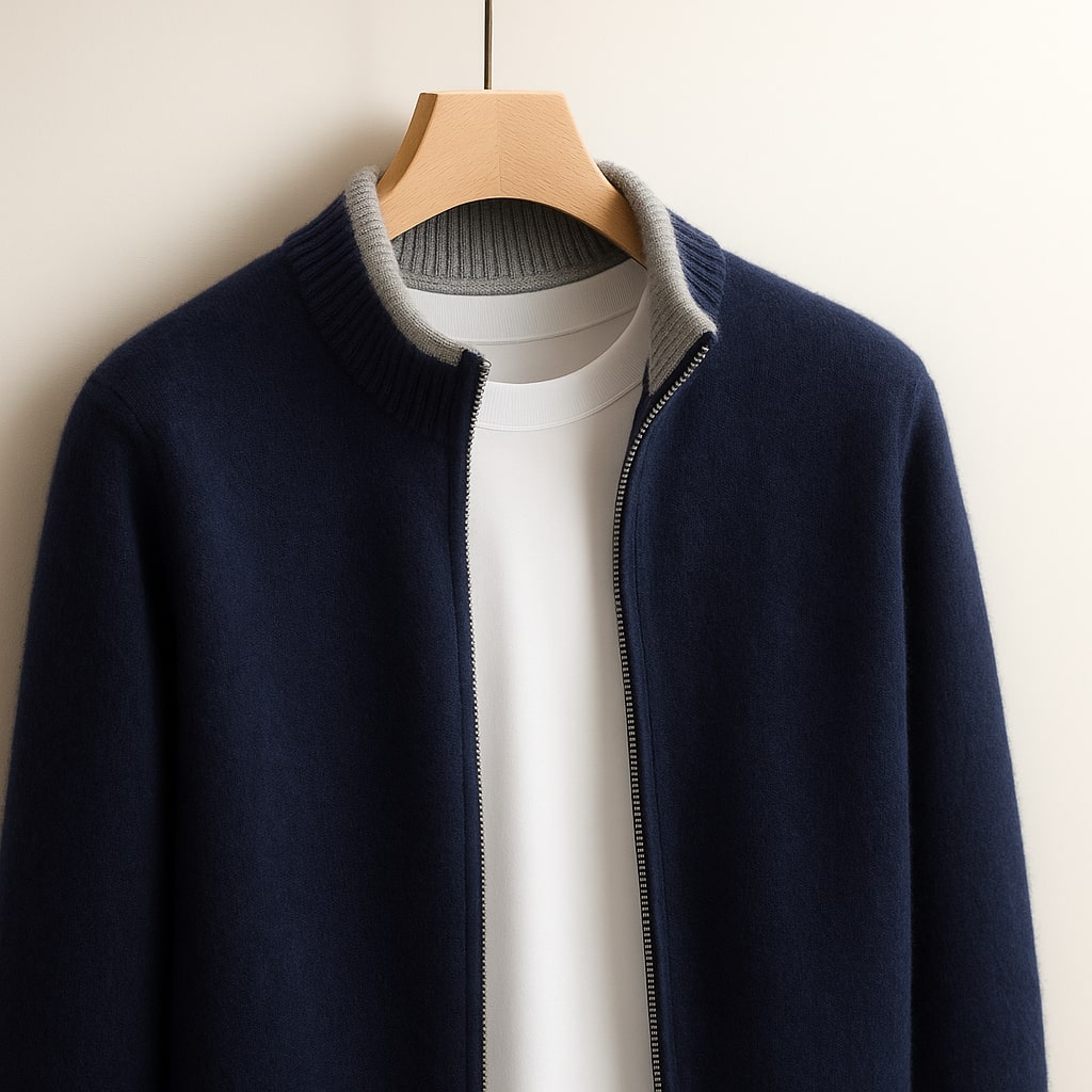 ROSSI ROMA | GIACCA IN MAGLIA CON ZIP