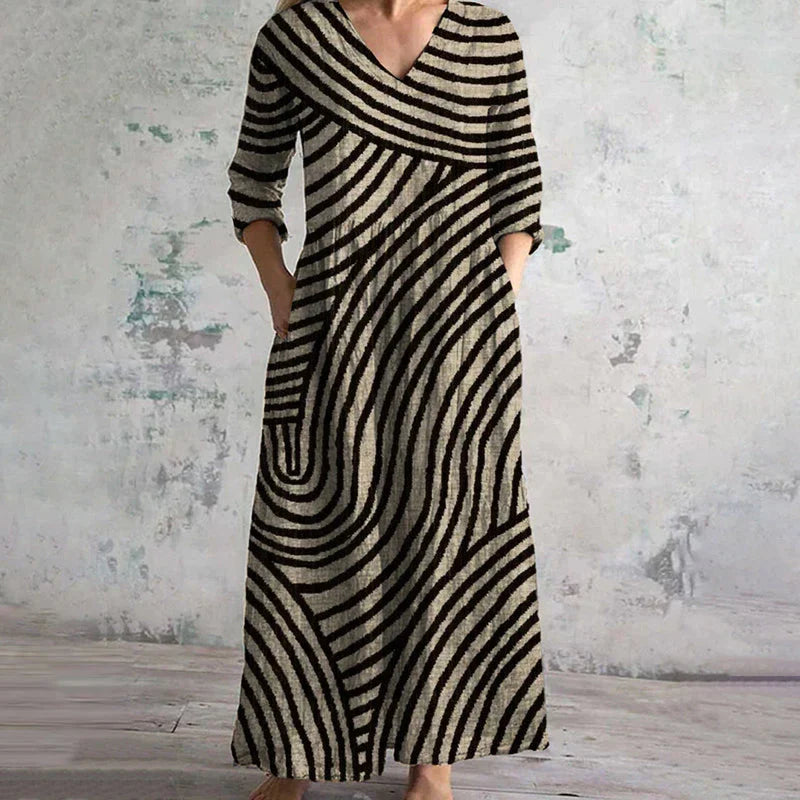 AYLA™ | Vintage Striped Dress