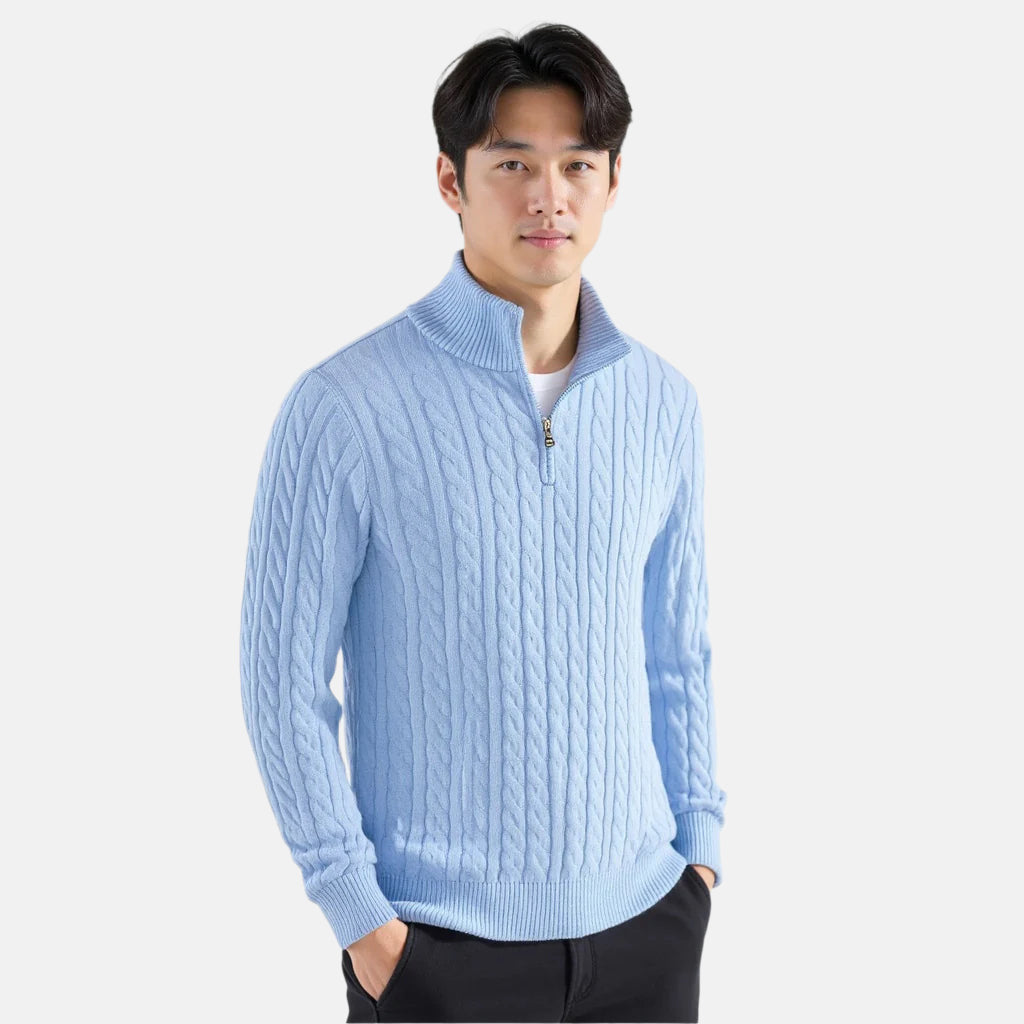 Roma Classico™ | Maglione a trecce con zip