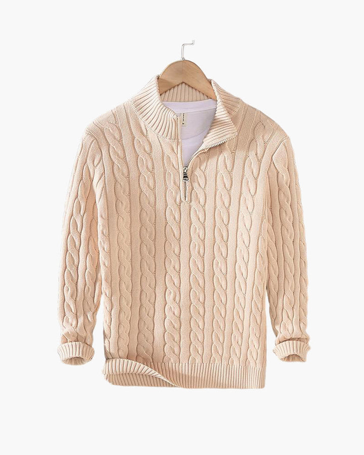 Roma Classico™ | Maglione a trecce con zip