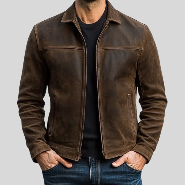 Lennon™ | Giacca in Pelle con Zip