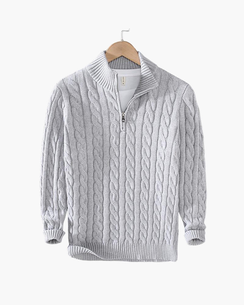 Roma Classico™ | Maglione a trecce con zip