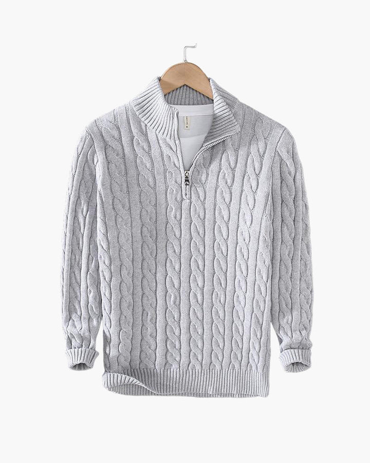 Roma Classico™ | Maglione a trecce con zip