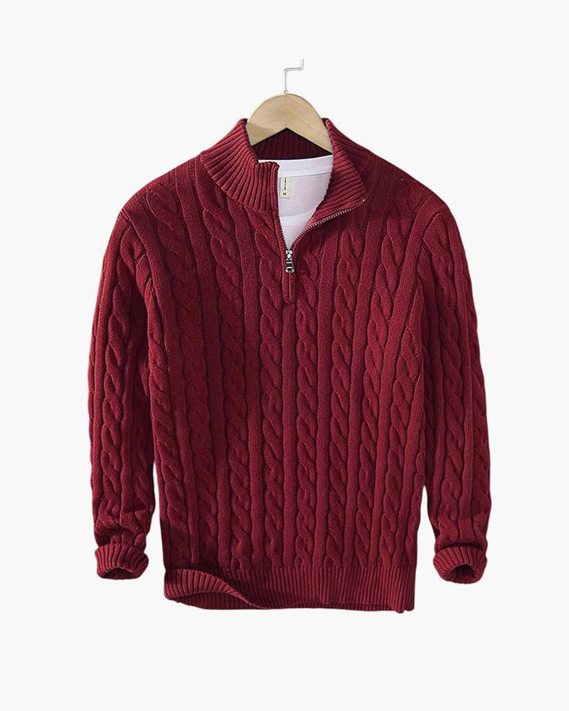 Roma Classico™ | Maglione a trecce con zip