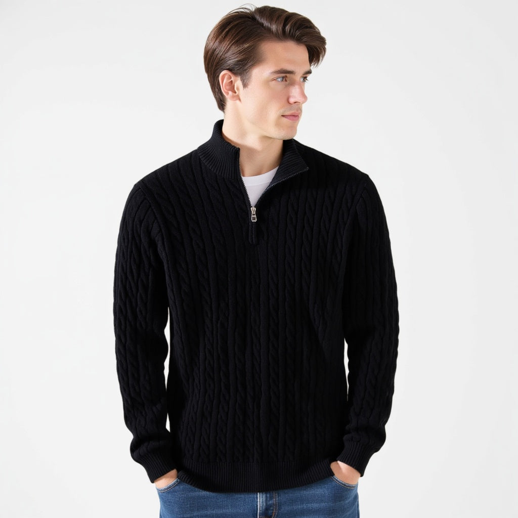 Roma Classico™ | Maglione a trecce con zip