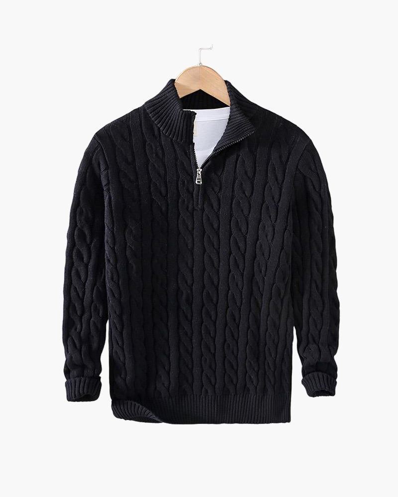 Roma Classico™ | Maglione a trecce con zip