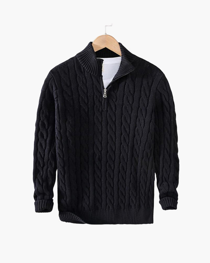 Roma Classico™ | Maglione a trecce con zip