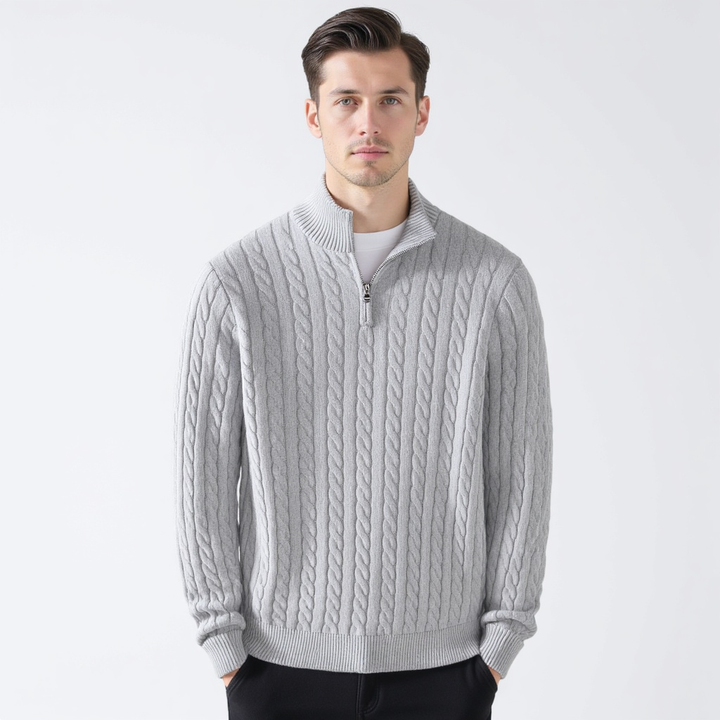 Roma Classico™ | Maglione a trecce con zip