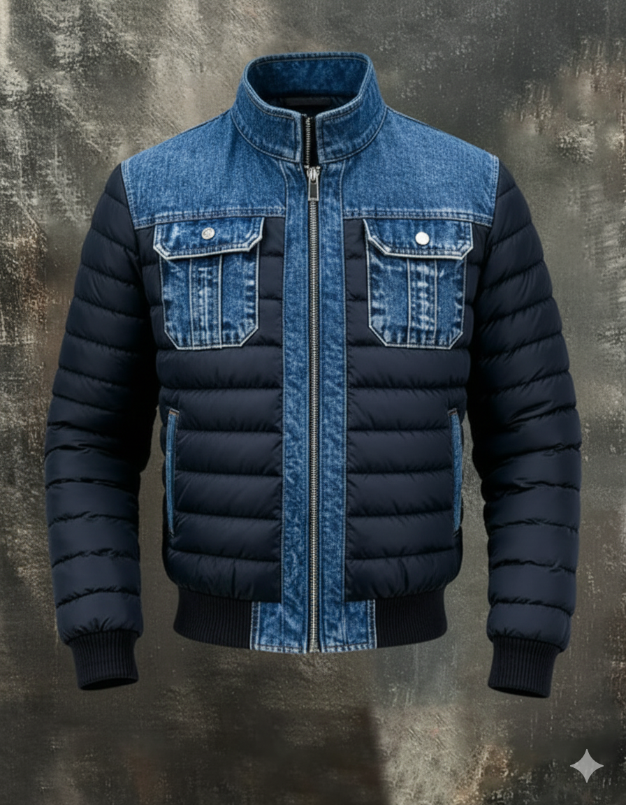 Urban Heritage | giubbotto trapuntato ibrido in denim