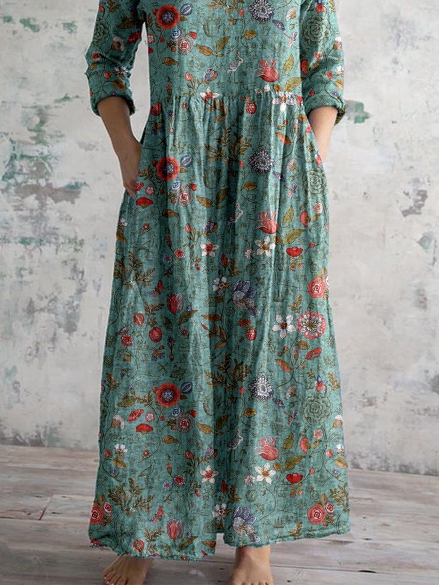 Meadow | Wildflower V-Neck Maxi Dress
