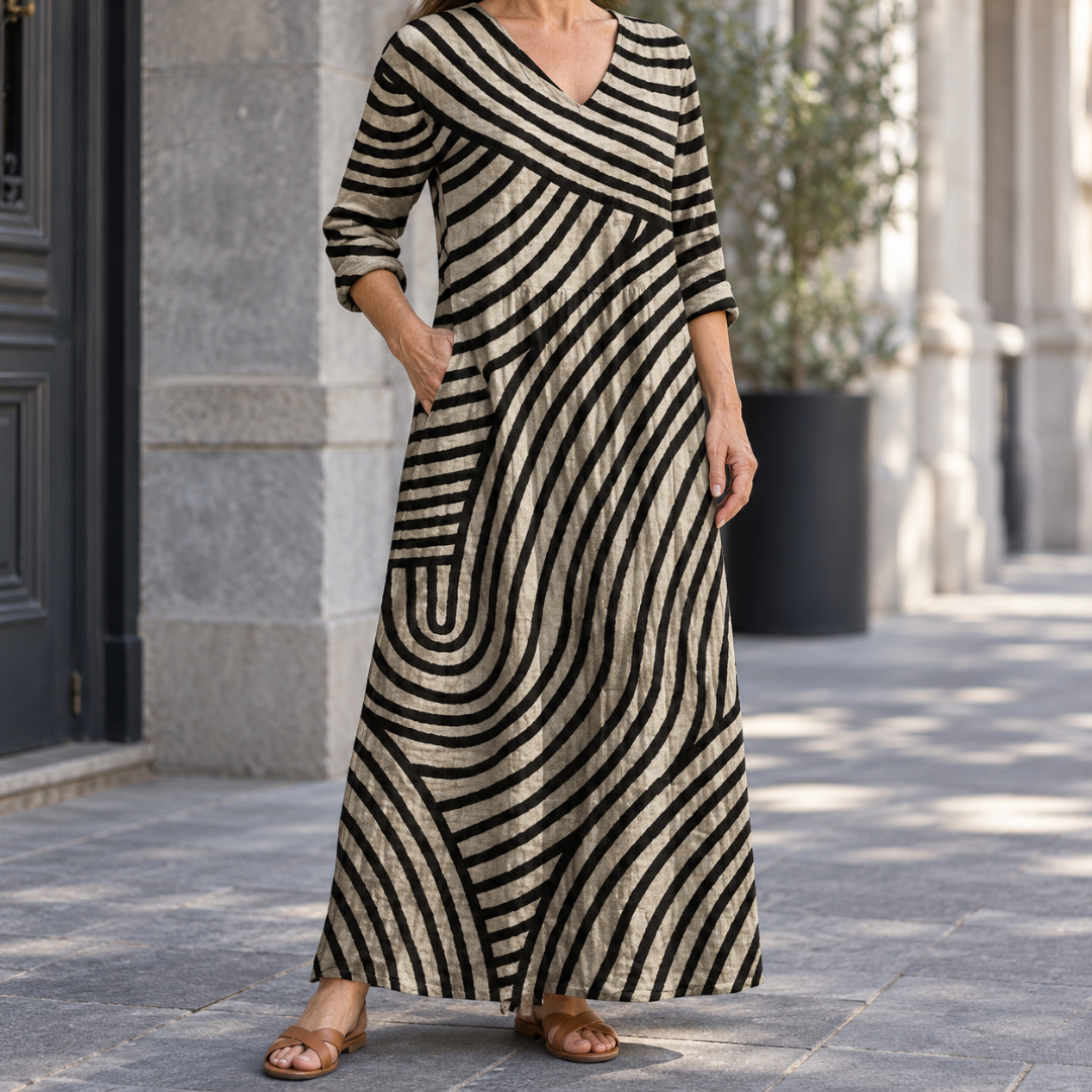 AYLA™ | Vintage Striped Dress