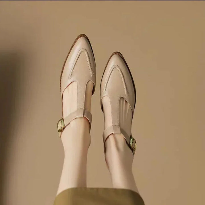 Gianna | Classic Buckle Leather Shoes