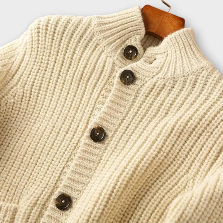 Mason | Cardigan in Lana con Collo Alto