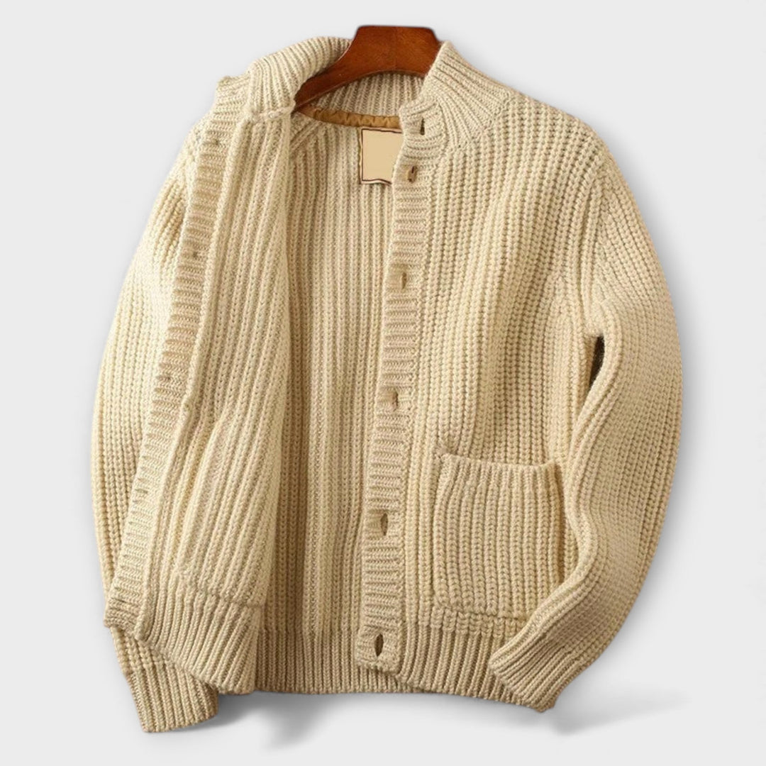 Mason | Cardigan in Lana con Collo Alto