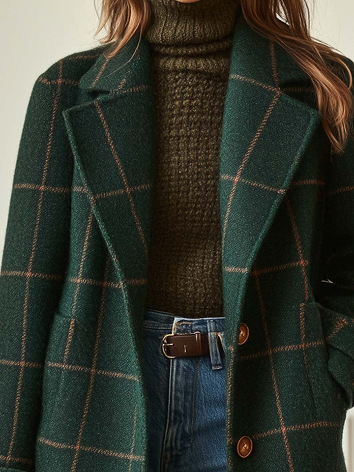 Cappotto Donna Retro a Quadri
