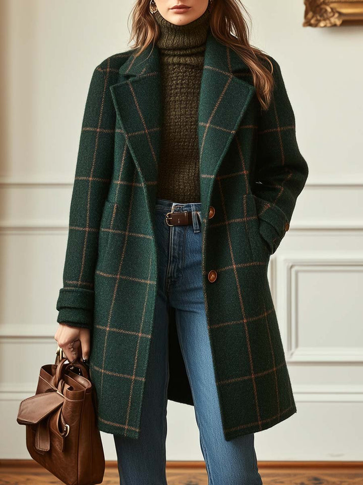 Cappotto Donna Retro a Quadri