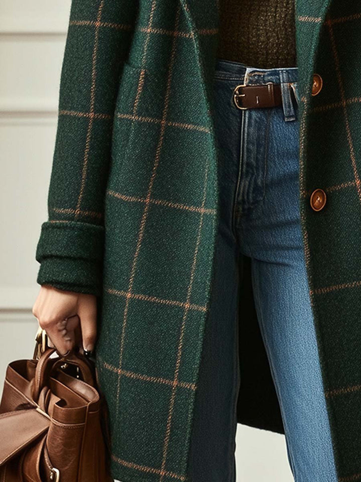 Cappotto Donna Retro a Quadri